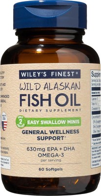 Wiley's Finest Wild Alaskan Fish Oil Easy Swallow Minis - Omega-3 Fish Oil for -