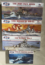 ATLANTIS WWII BATTLESHIP SHIP LOT USS Missouri Ramsey Jones PT Boat Model Kit