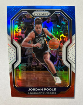 Jordan Poole, Red/White/Blue Prizm #147 - 2020-21 Panini Prizm