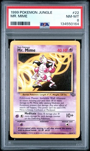 Mr. Mime (Unlimited) graded PSA 8 for sale on eBay