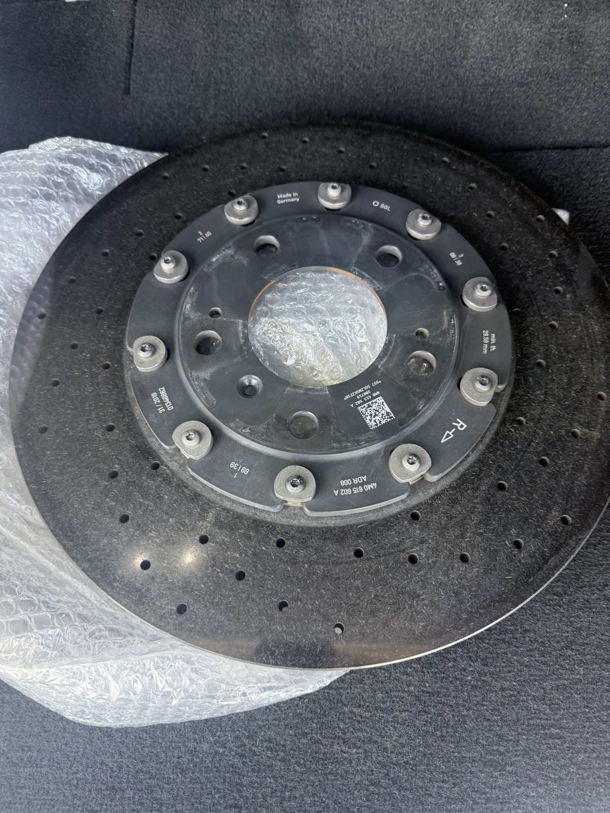 Rear Right Carbon Ceramic Disc Brake Rotor 4M0615602A OEM Lamborghini Urus