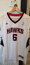 RARE VTG 2011 NBA Adidas Atlanta Hawks Kirk Hinrich Jersey 6 Men's Large White