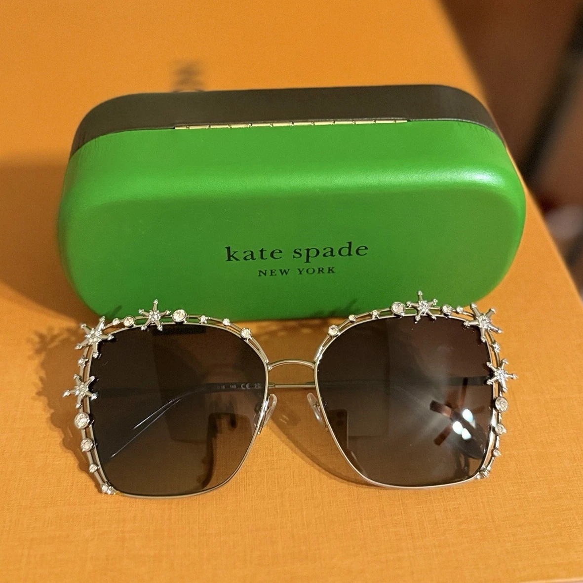 kate spade new york Gold Designer Sunglasses for Women for  display picture 2