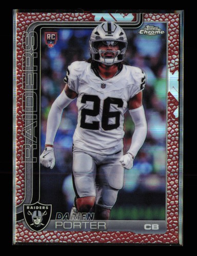 Darien Porter Rookie 2025 Topps Chrome Football Leather Refractor #367 Raiders
