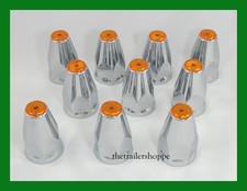 Chrome Lug Nut Covers with Flanges and Amber ...