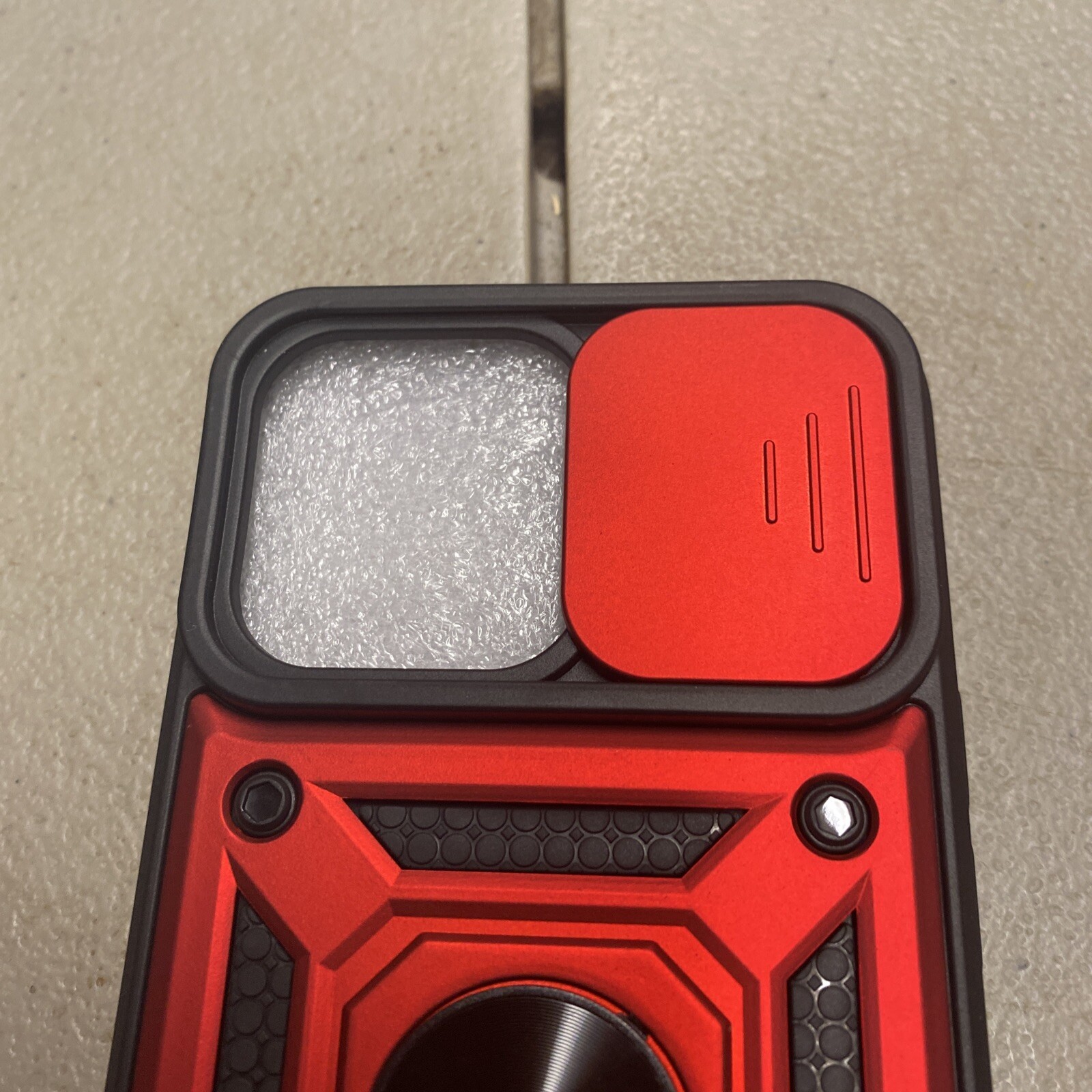 Donwell for iPhone 13 Pro 6.1 inch, Slim with Built-in Ring Holder Kickstand Red