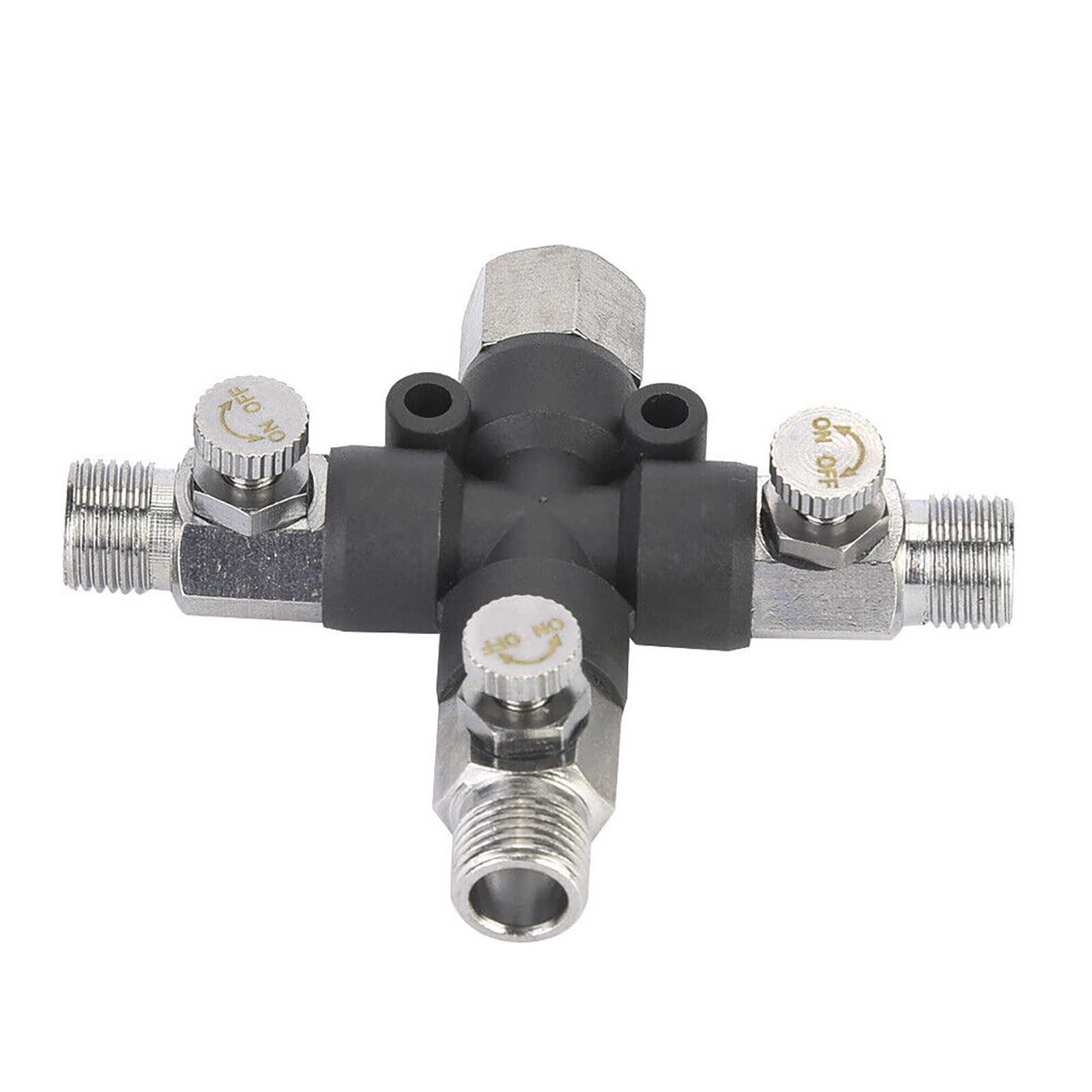 1/8 Three Way Adjustable Air Hose Splitter Airbrush Connecting Connector