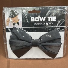 Bow Tie School Spirit Fancy Dress Up Halloween Adult Costume Accessory In BLACK