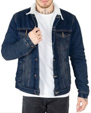 New Kids Boys Sherpa Lining Denim Sherpa Collar Long Sleeve Jean Jacket Coat