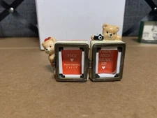 mini teddy bear picture frame hinged Locket Style 