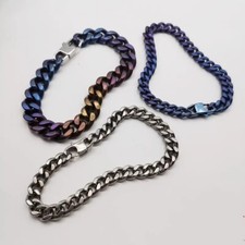 Titanium Cuban Chain Bracelet Lightweight Anti-Allergic Men Women Jewelry Gift