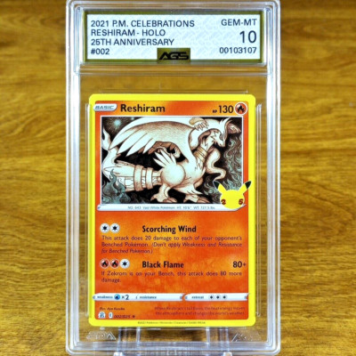 ポケモンカードゲーム RESHIRAM PCP 25TH PSA10 PSA 10 Pokemon Card Reshiram 25th Anniversary Promo 020/025