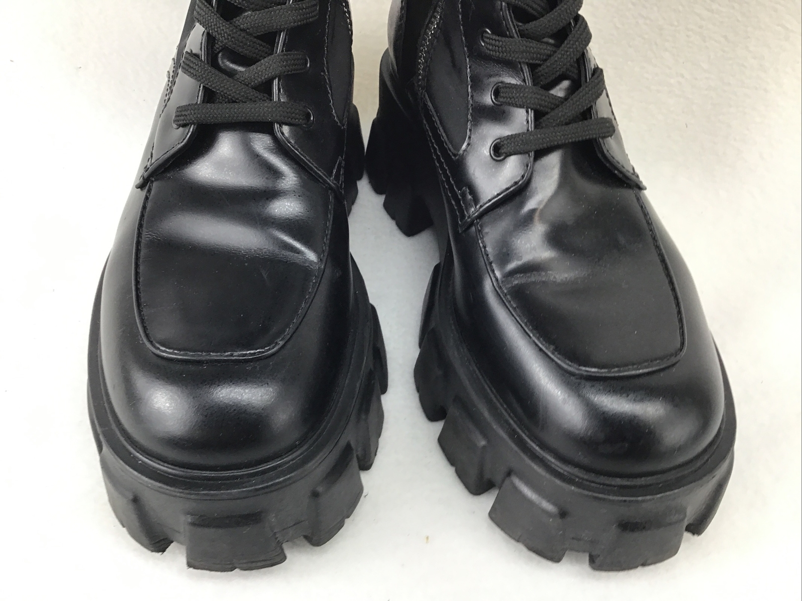 Prada Monolith Mini Bag Knee High Boots Size7.5 (S253) | eBay