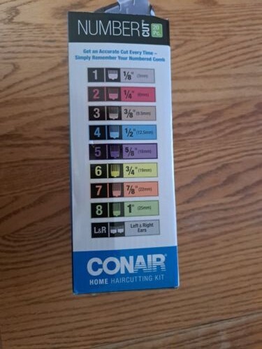 NEW CONAIR NUMBER CUT 20 PIECE HAIR CLIPPER SET HAIRCUTTING KIT for Home