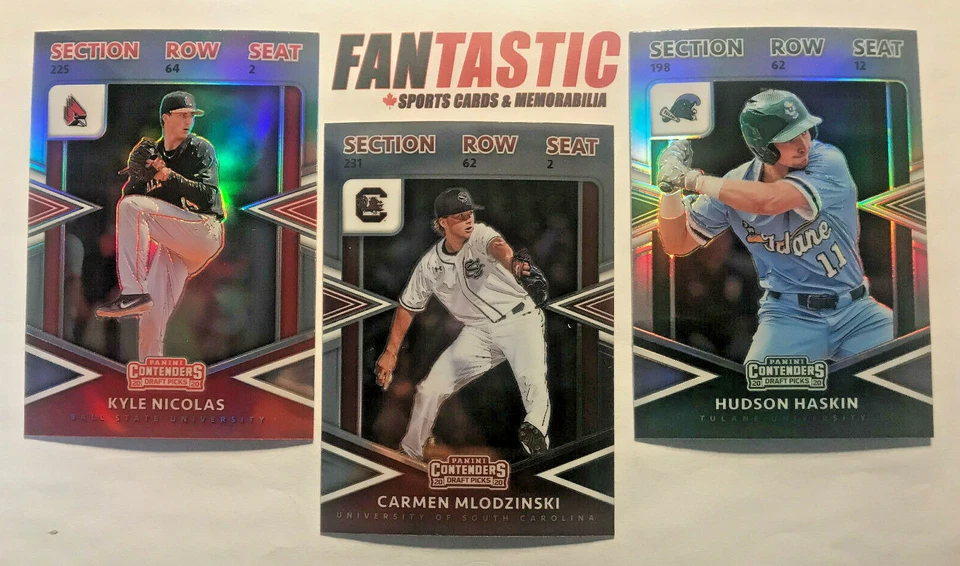 2020 Elite Extra Edition COLLEGE TICKETS Chrome Insert Card YOU PICK base, Prizm - Image 2 of 2