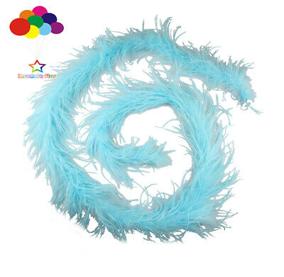 2M blue ostrich feather strip boa Costumes Trim Craft Trim for Party Costume