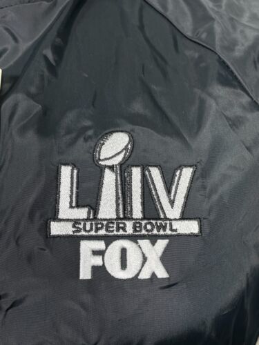 Super Bowl LIV FOX Broadcast Crew Full Zip Windbreaker Jacket Men's MEDIUM NWT - Picture 4 of 11