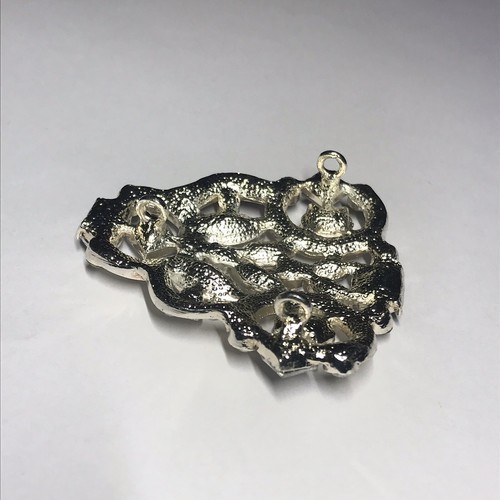 vintage big statement rhinestone pendant - Picture 5 of 8