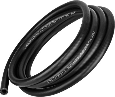 Rubber Fuel Hose Line NBR 3/16'' 1/4'' 5/16'' 3/8'' 1/2'' 5/8'' 3/4'' ID 300PSI Black