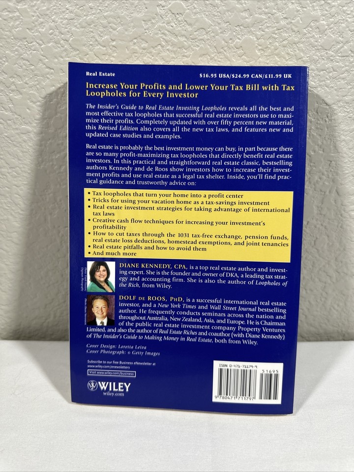 The Insider's Guide to Real Estate Investing Loopholes 9780471711797 eBay
