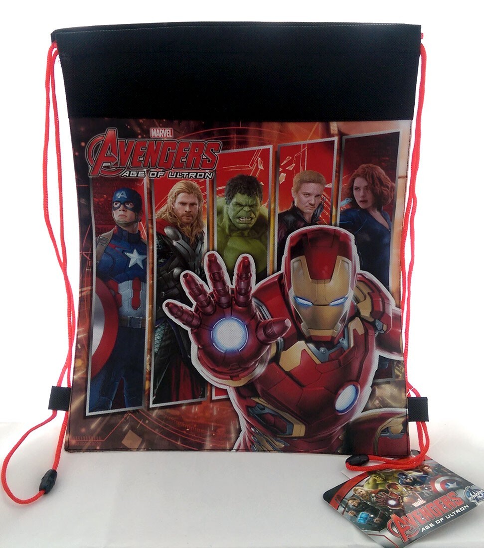12x MARVEL AVENGERS Cinch Sack Drawstring Backpack Tote 