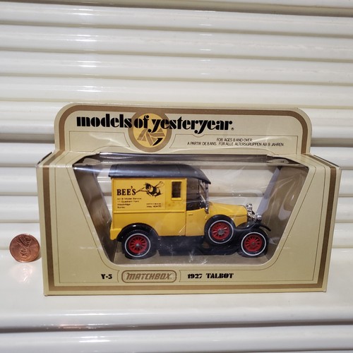 Lesney Matchbox 1981 Code 2 Yesteryear Y5 BEE'S MODEL SERVICE 1927 Talbot Van Bk - Picture 1 of 11