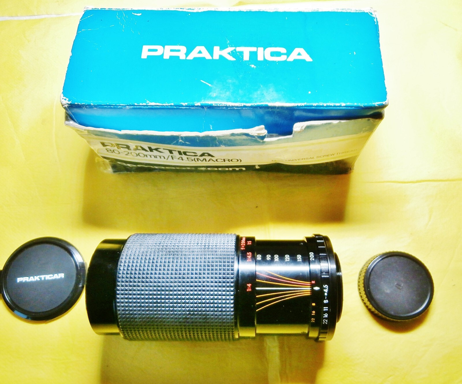 Objectif zoom photo Praktica M42 80-200mm macro argentique compact