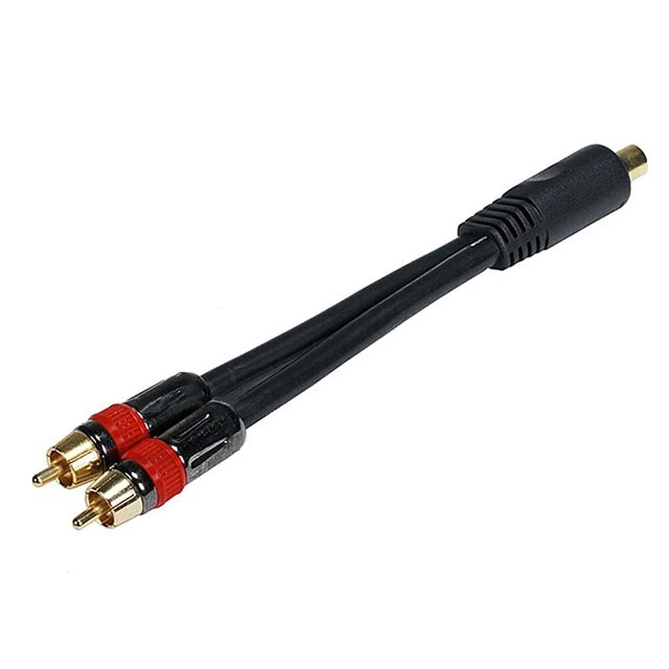 3x 6" RCA Female Jack to 2x RCA Male Plug Digital Coaxial Splitter Adapter Cable - Image 2 of 4
