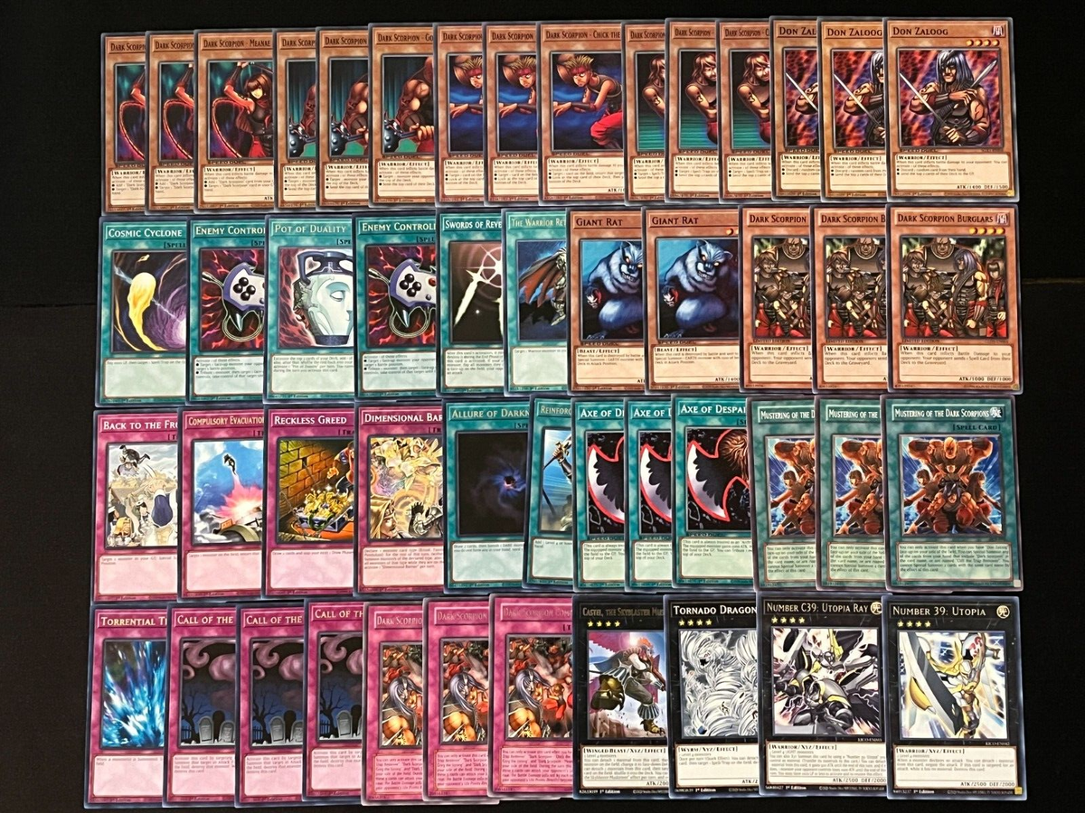 YUGIOH DARK SCORPIO DECK- DON ZALOOG- CLIFF- WARRIOR- CHICK- GORG- MEANAE NM YUGIOH DARK SCORPIO DECK- DON ZALOOG- CLIFF- WARRIOR- CHICK- GORG- MEANAE NM