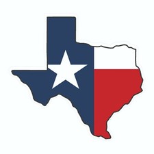 Texas State Map Outline with Flag Sticker, Decal, Vacation Sticker