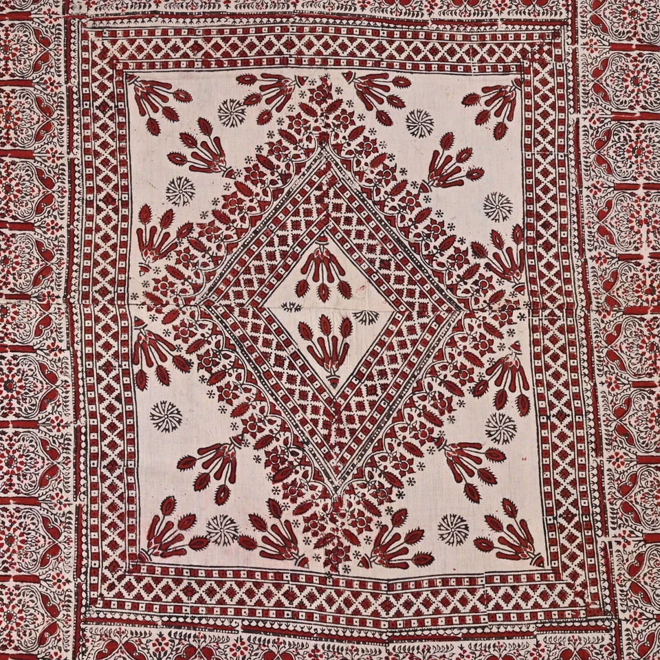 Hand Weaved Vintage Indian Decorative Cotton Reversible, Throws, Bedspread - Image 2 of 4