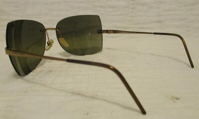 Vintage Giorgio Armani Rimless Sunglasses Gold with Gray Lenses 1534 884 Vintage Giorgio Armani Rimless Sunglasses Gold With Gray  main image 3