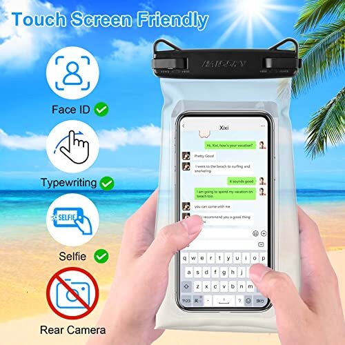 Large Capacity Waterproof Phone Pouch Floating, Waterproof Bag White,1 Piece - Picture 5 of 7