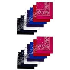 BRAND NEW 6 PIC UNISEX CLASSICE STYLISH 100 COTTON BANDANA WITH FREE SHIPPING