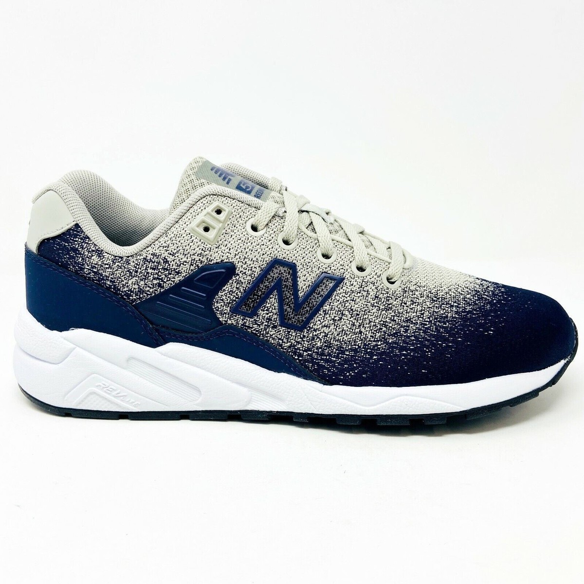 New Balance 580 Jacquard RevLite Gray Navy Mens Retro New Balance 580 Jacquard RevLite Gray Navy Mens Retro