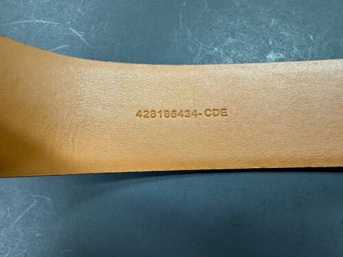 Ralph Lauren Wide Saddle Leather Belt Tortoise Shell Look Buckle Size SM Ladies - Picture 5 of 9