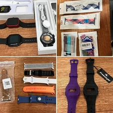 Smart Watchbands - Lot of 15 (Plus 4  Untested Smart Watches - Various Brands)
