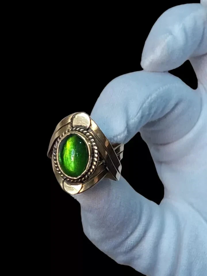 JOYERÍA ANTIGUA ESTILO FARAÓNICO, ANILLO + COLLAR + PULSERA, ESCARABAJO EGIPCIO BC Foto 4 de 4