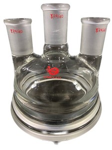 WILMAD LABGLASS 3-Neck Reaction Vessel Lid 24/40CN 24/40SN LG-8030-100