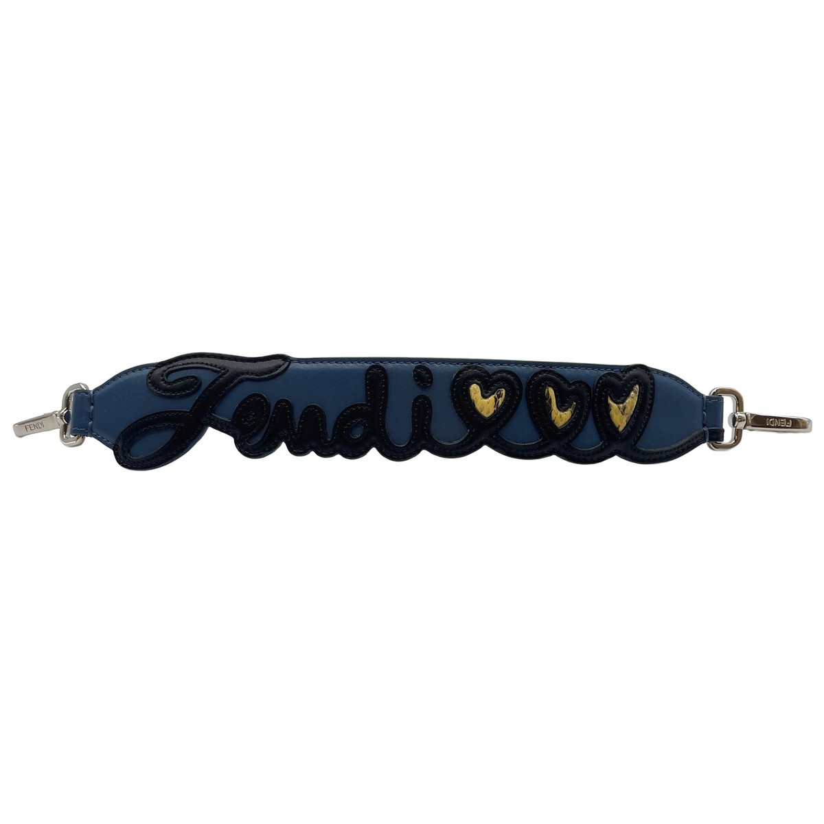 Authentic FENDI Shoulder Strap For Fendi Bag Blue Leather  display picture 1