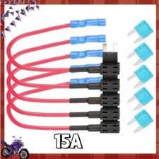 5PCS Fuse TAP ADAPTER KIT 12V 15 Amp Car Add-a-circuit Mini ATM APM Blade Fuse
