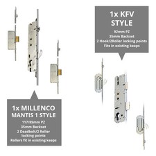 1x Millenco 117 Style 2DB 2R & 1x KFV Style 2H2R 3 Piece Repair Door Lock Secure