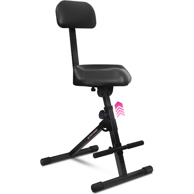 Adjustable Guitar Stool � Musician Chair Drum Throne with Backrest for Guitarist