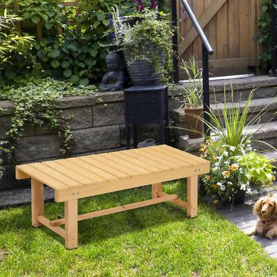 Outdoor Garden Bench Patio Loveseat Fir Solid Light Wood Person UK