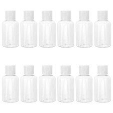 12PCS 50ML Empty Plastic Bottle Container Jar Pot Vial with Lid for Travel