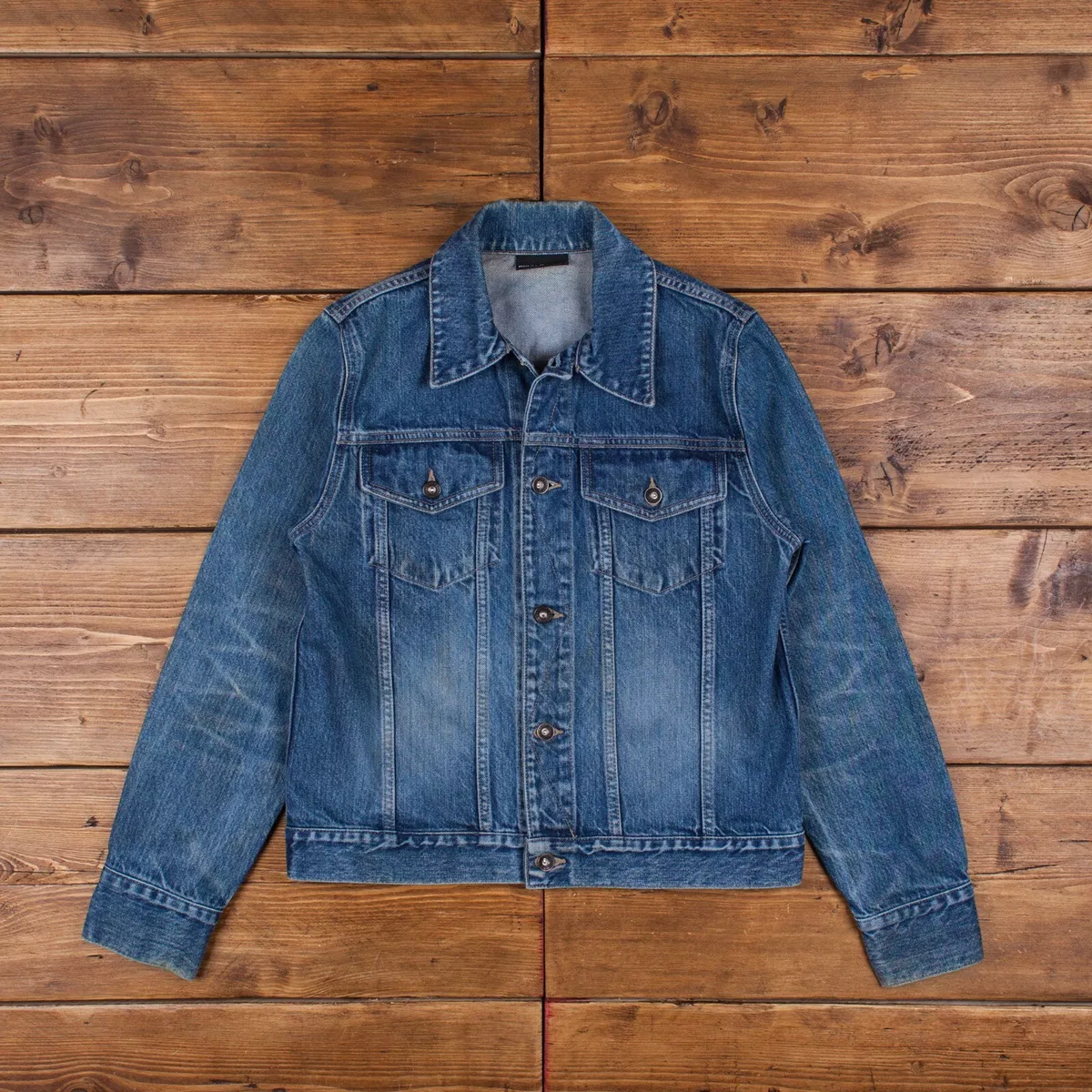 Vintage DKNY Denim Jacket Small Y2K Faded Blue Jeans Trucker