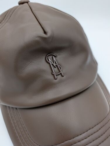 Steve Madden Women's Brown Soft Faux Leather Adjustable Baseball Cap - Picture 2 of 10
