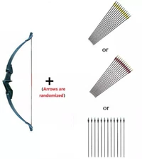57'' Archery Takedown Double Rest Recurve Bow Arrow Sets for Beginner Target