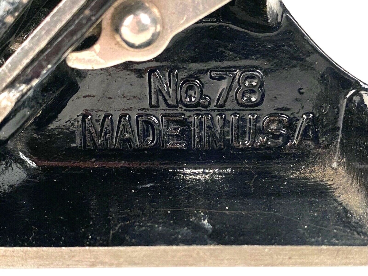 Vintage Stanley No.78 Rabbet Plane Cast Iron Made In USA - Black