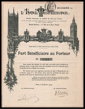 1904 Paris, France: Societe de l'Hotel Westminster